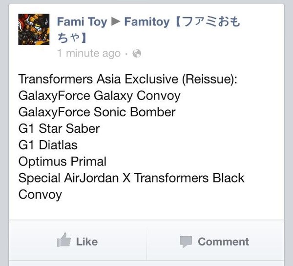 New Transformers Asia Exclusive Reissues Could Include G1 Japan Toys  (1 of 1)